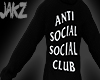 anti social club hoodie
