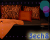 Orange Wall Bench + Pose