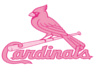 Pink cardinals sticker