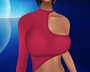 LB-PINK ONE SLEEVE TOP