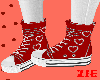 Heart Sneakers Red