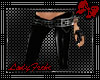 Belted pvc pants
