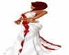 WHITE AND RED GOWN