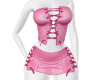 conjunto rosa com decote