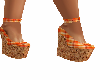 orange summer shoes