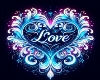 Blue Love Background 2