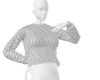 white knitted sweater
