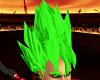 Green Flame Saiyan Hair