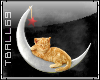 cat on moon sticker