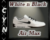 White n Black Air Max
