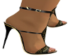 Sara Black & Gold Heels