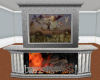 Gray-White Fire Place