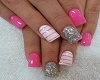Pink Multicolor Nails