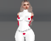 Heart White Jumpsuit