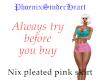 Nix pleated pink skirt