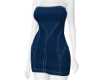 Denim Strapless Blu