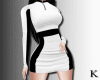 K! White and black dress