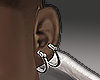 Silver hoops earrings L