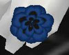Blue and Black Rose Ring