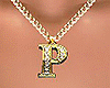 P Letter Necklace (gold)