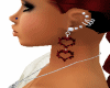 red heart  earrings