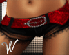 *W* Black Red Shorts