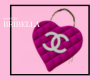 Hot Pink CC Heart Purse