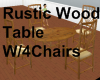 Rustic Wood TablewChairs