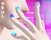 HD Metal vaporwave nails