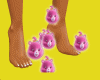 Bare Feet Pink Bears