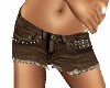 BROWN SPIKED SHORTS