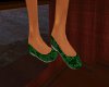 Green Lace Flats