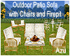 Gld & Wht Patio Sofa Set