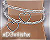 ✘Hearts Chains Anklet