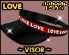 ! LOVE Black Visor (M)