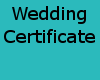 Wedding Certificate #1
