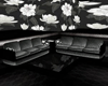 black flower couch