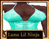 Corset Leather Top Teal