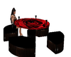 red rose table