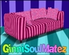 Passion Pink Kiss Couch