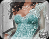 ! Elyse Teal Lace Gown