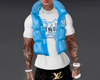 Blue Puffer + Tattoos M