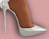 B- White Flower heels