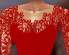 Red Lace Silk Dress