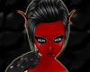 red black agama ears