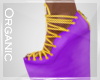 Grape&Gold Wedge Lace-Up