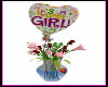 Its a BabyGirl Rose Vase
