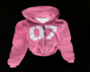pink crop hoodie