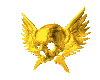 Gold Winged Skull