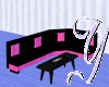 Black Pink Sofa set